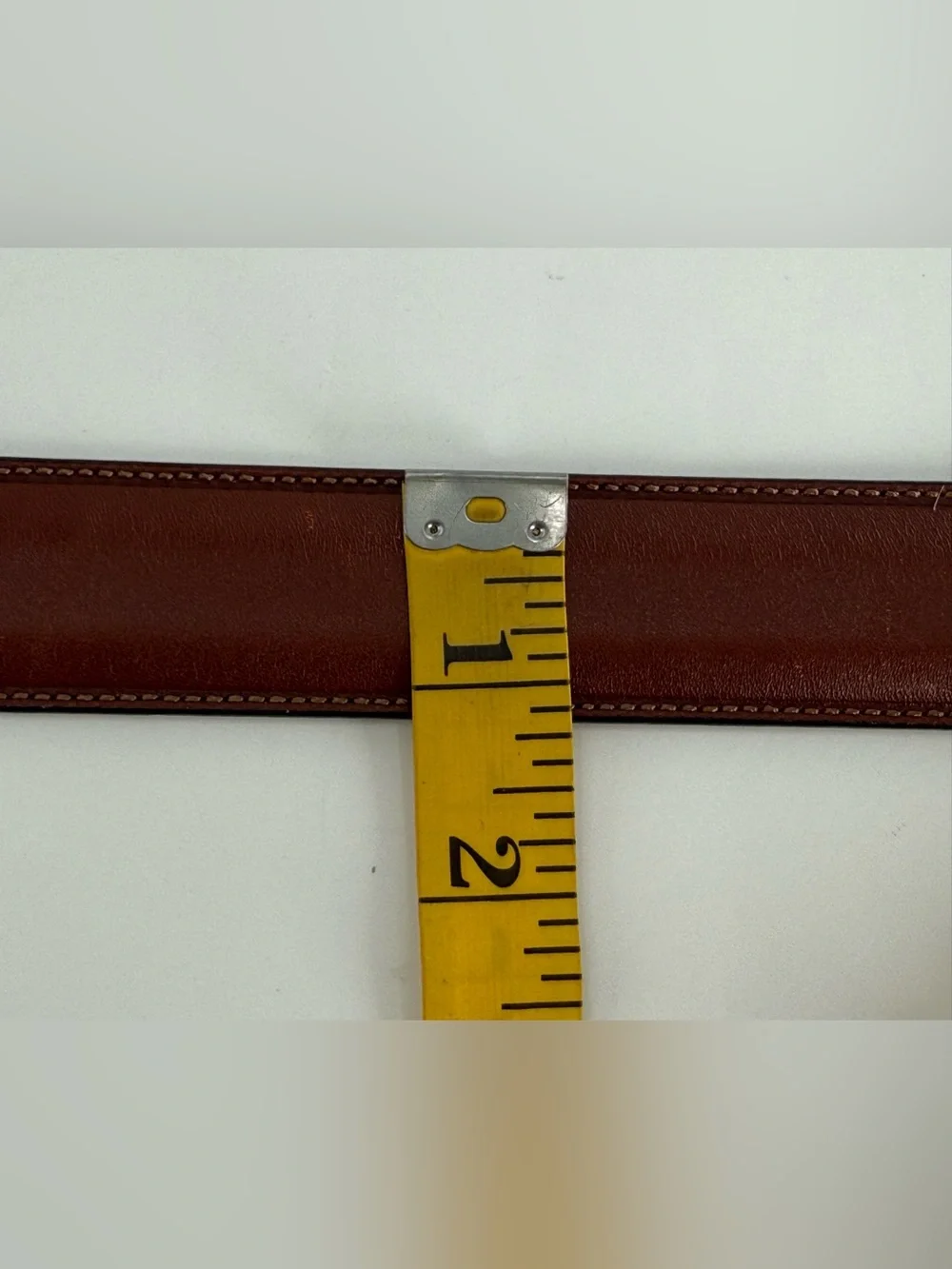 Perry Ellis Men’s Tan Brown Leather Belt 36
